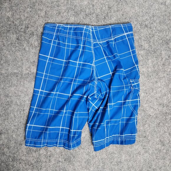 Billabong Board Shorts Mens 32 Waist Blue Plaid Surf Swim Trunks - Picture 2 of 7